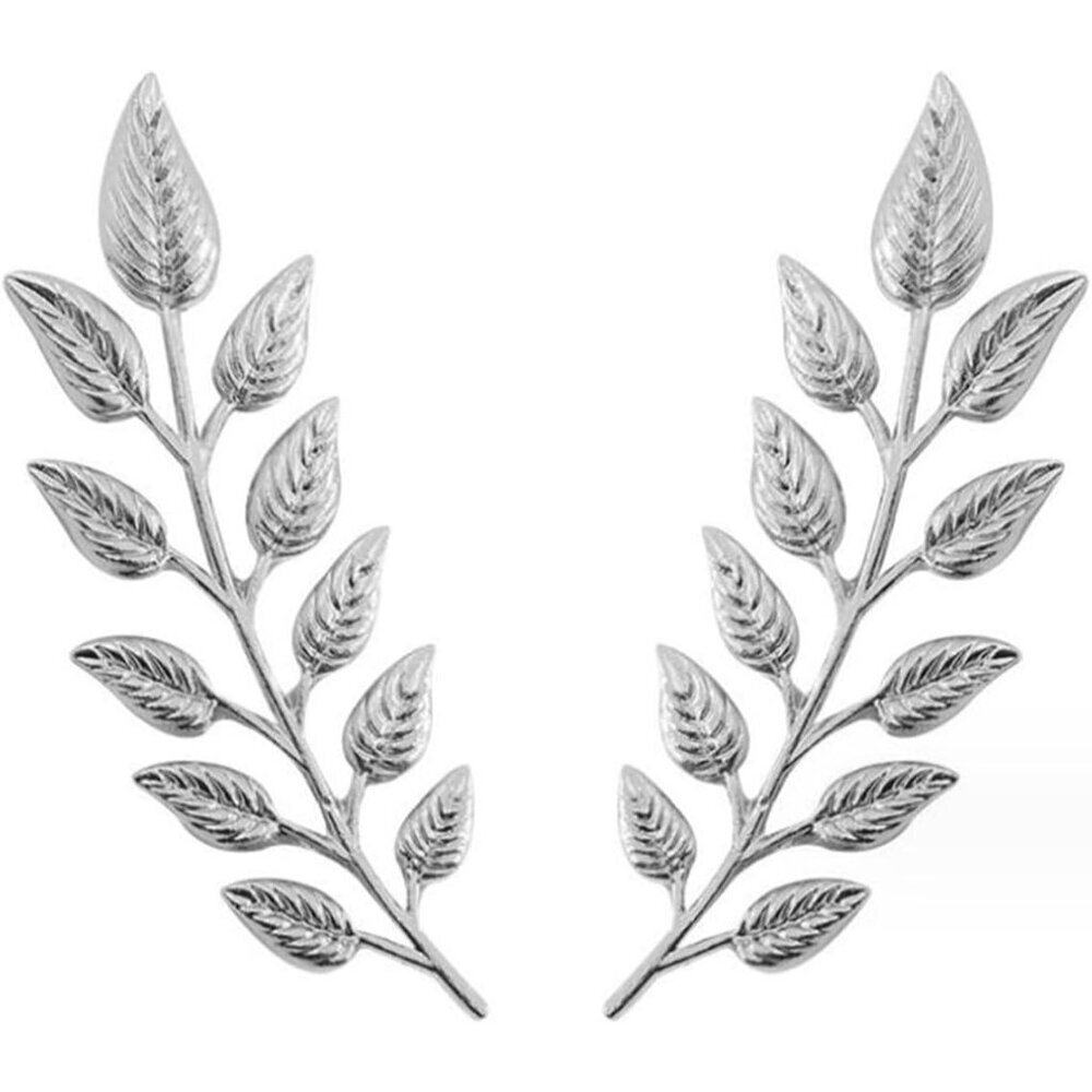 Gentlemen Suit Brooches Simple Elegant 1 Pair Elegant Wheat Leaf Suit Clip Colla